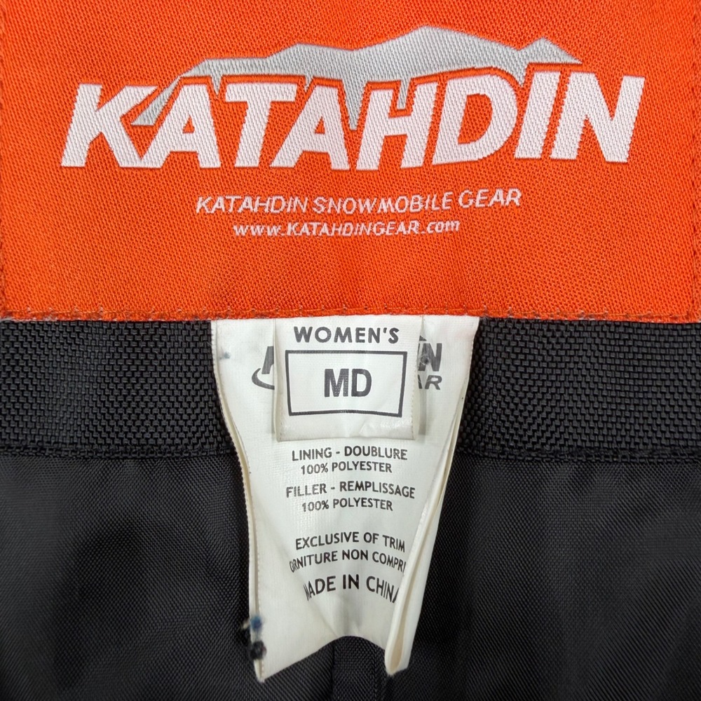 Katahdin Snowmobile Gear Women Black Insulated Bib Snow Pants Overalls Medium - Picture 5 of 7